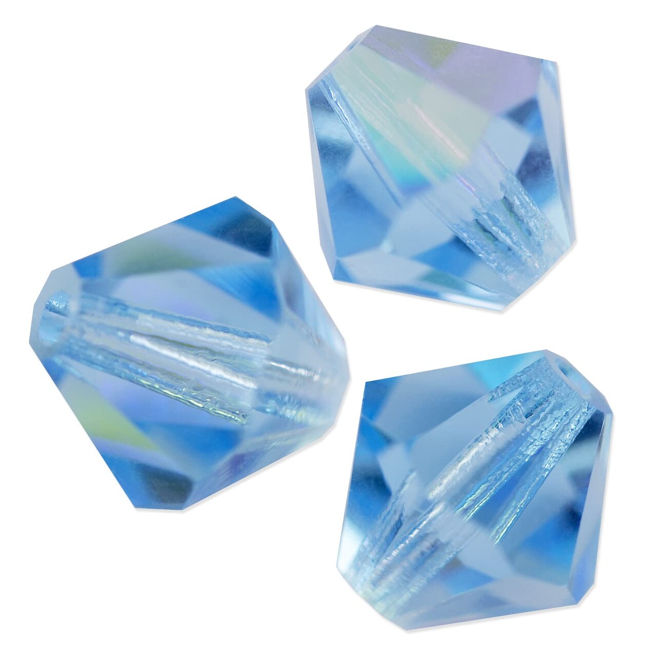 Preciosa Crystal Bicone Bead 6mm Aquamarine AB (Package of 40)